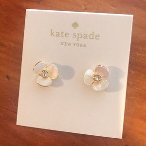 Brand new Kate Spade disco pansy earrings